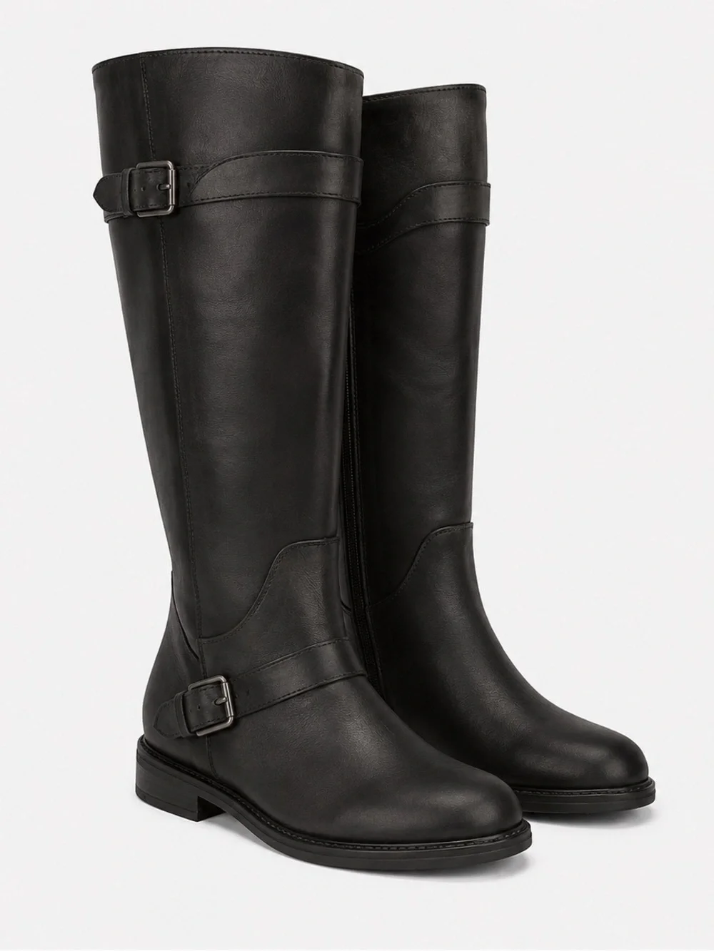 Naturalizer Josey Black Leather Knee-High Moto Riding Equestrian Boots 📐9M